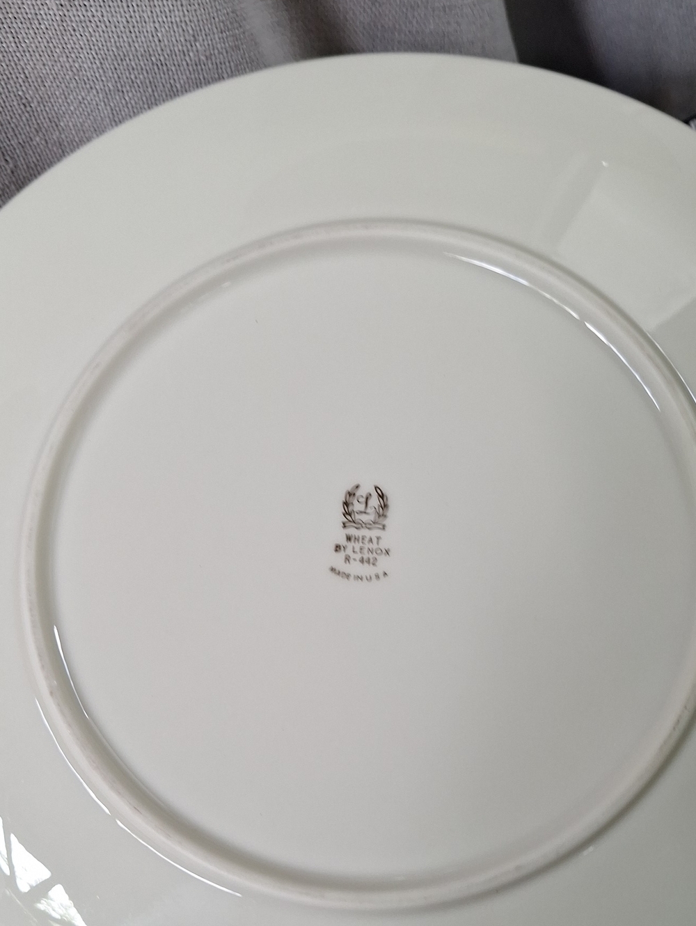 Vintage Lenox China Dinnerplate Wheat pattern Gold Color Rim (R-442)Discontinued - Picture 7 of 7